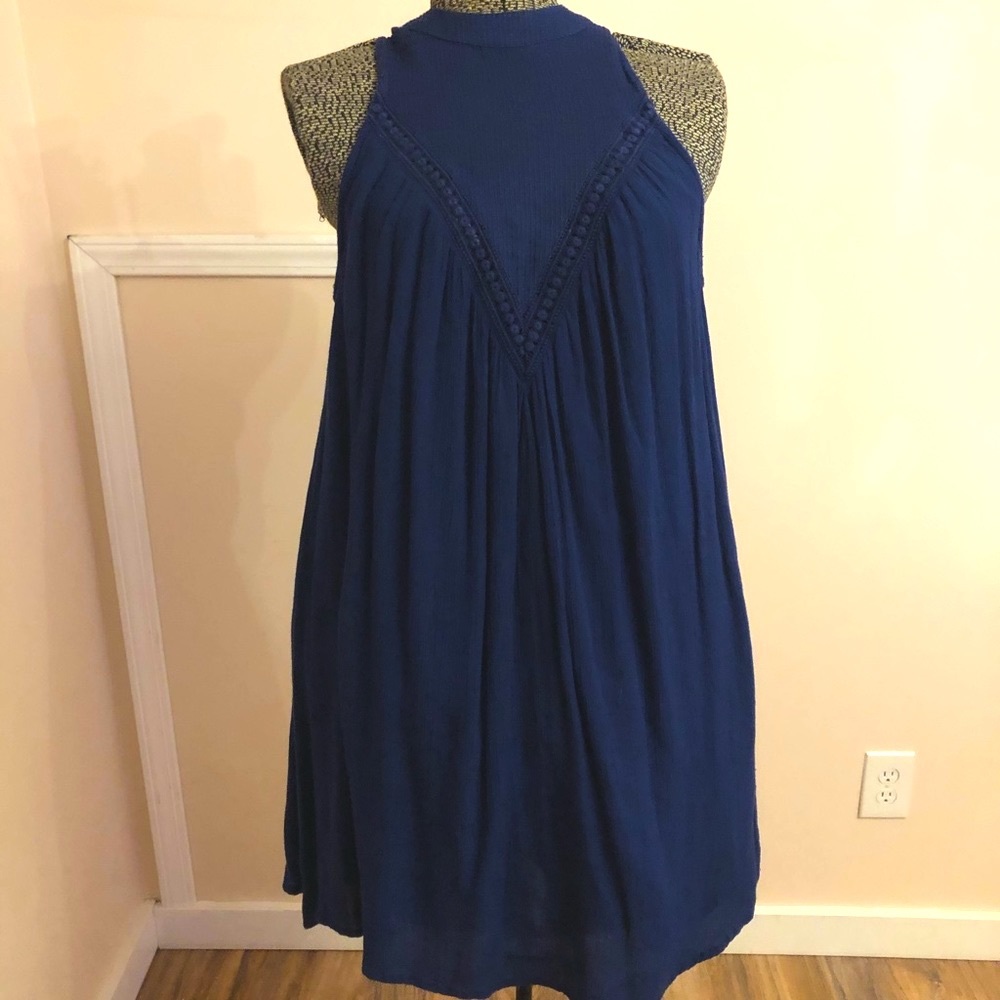 Volcom Dark Blue Loose Fitting Sleeveless Dress